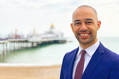 Josh on Eastbourne Beach